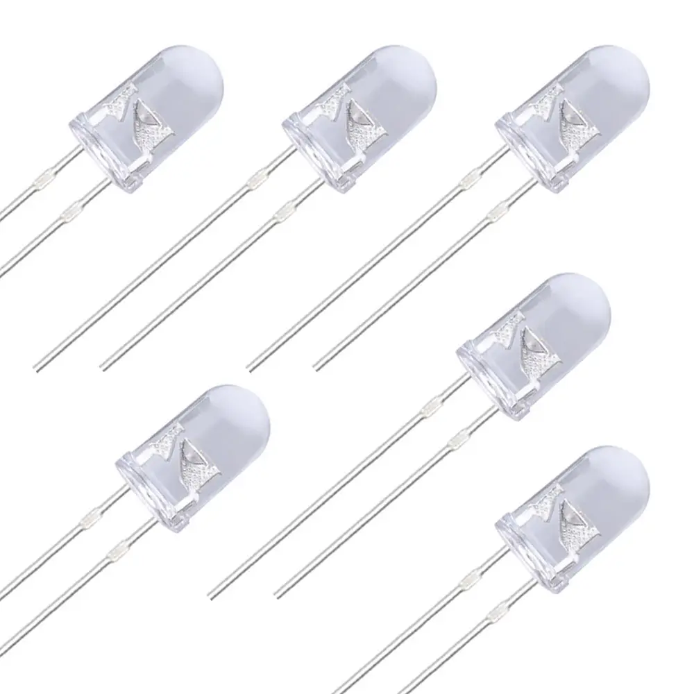 5mm dip led diode round head 110-140V 220V-240V F5 Light Emitting Diodes red blue white 5mm long short feet LED DIP 5mm