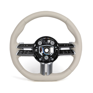 <span class=keywords><strong>Volant</strong></span> en cuir blanc pour Mercedes Benz W204 W205 W206 W211 W212 W176 W213 Cla W210 <span class=keywords><strong>W124</strong></span> C117 W177 W221 W222 S63 AMG - Product Image 1