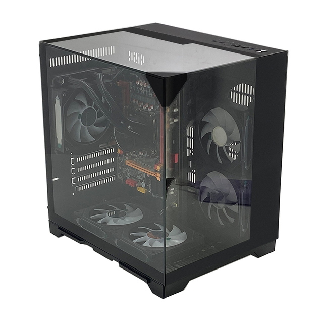 Pcooling Wholesale Pc Case Chassis M-ATX Gaming CPU Cabinet USB3.0 Gaming Computer Cases Towers Black Rgb Fans Water Cooling
