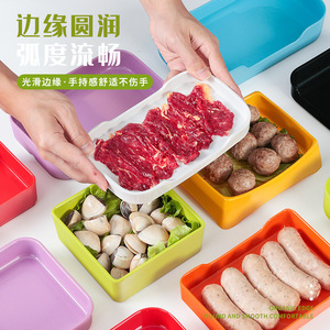 Assiette rectangulaire en mélamine pour fondue, couleur unie, durable, empilable, pour hôtels et réceptions - Product Image 1