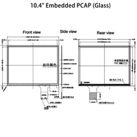 Pantalla Táctil LCD de 10.4 Pulgadas 1024*768 con Interfaz USB / I2C LH10492A Panel Táctil Capacitivo PCAP Industrial Integrado
