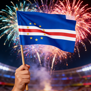 Banderas de Mano de <span class=keywords><strong>Cabo</strong></span> <span class=keywords><strong>Verde</strong></span> al por Mayor 2026, Bandera de Mano de Nueve Países de África, Decoración para el Día Nacional, Poliéster - Product Image 3