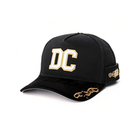 Gorras de Béisbol Deportivas Vintage Personalizadas al por Mayor, con Letra DC Bordada en Dorado, Diseño de Lazo de Puntos, Argyle y Leopardo