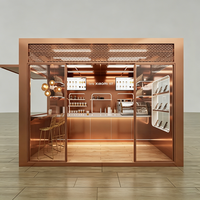 Rose Gold metal frame Emporium café Flash kiosque boutique thé boissons sucrées porte - documents magasin entier personnalisé
