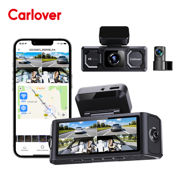Ready Ship 4K Hidden Car Dash Camera 4 Cameras 3.39" IPS Screen WIFI Parking Monitor DVR with G-Sensor