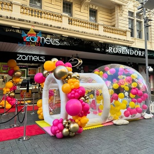 Maison à bulles gonflable transparente <span class=keywords><strong>pas</strong></span> chère avec décorations de ballons colorés, aire de jeux commerciale en PVC pour enfants, idéale pour le jeu et la location - Product Image 4