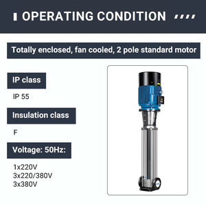 Pompe centrifuge multicellulaire verticale à moteur IP55 Tefc série CNP <span class=keywords><strong>CDMF</strong></span> à 2 pôles pour systèmes d'approvisionnement en eau de lutte contre l'incendie - Product Image 3