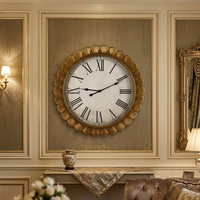 Jam Dinding Logam Gaya Klasik Aksen Rumah 81.28*5.72*81.28CM Jam Dinding Dekoratif Emas Vintage untuk Dekorasi Rumah