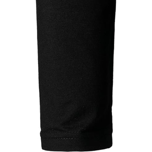 Polo de manga larga para hombre con bloques de color y cremallera, top informal de punto, negro y blanco - Product Image 6