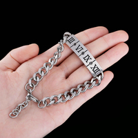 Bracelet de style simple et tendance en acier inoxydable 316L, chaîne à maillons, vente en gros, bracelet fin de type chaîne cubaine pour unisexe