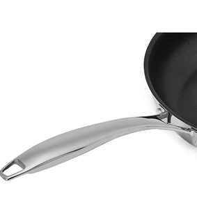 Poêle <span class=keywords><strong>à</strong></span> frire ronde antiadhésive <span class=keywords><strong>de</strong></span> 28 cm - Poêle <span class=keywords><strong>à</strong></span> manche en acier inoxydable pour cuisinières <span class=keywords><strong>à</strong></span> gaz et <span class=keywords><strong>à</strong></span> induction - Product Image 4