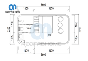 บ้านสำเร็จรูปแบบพกพา โมดูลาร์ คอนเทนเนอร์เหล็ก บ้านแคปซูลทันสมัย บ้านหลังเล็ก วิลล่า โรงแรม อาคารสำนักงาน ห้องน้ำ ห้องนอน - Product Image 4
