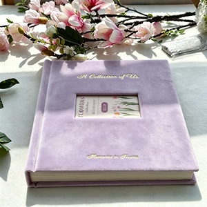 Livre d'or de mariage en petite édition, album photo 4x6 pouces, couverture en velours doux, scrapbook double face pour les démarreurs de marques en ligne - Product Image 6