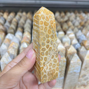 หินปะการังอินโดนีเซียธรรมชาติรูปทรงหอคอยแกะสลักด้วยมือ ของที่ระลึกเพื่อสุขภาพ เครื่องประดับตกแต่งบ้าน พร้อมแกะสลัก - Product Image 4