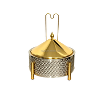 Nouveau design commercial : Plats de service buffet 9L dorés et argentés pour la restauration, chauffe-plats pour mariages et vignobles