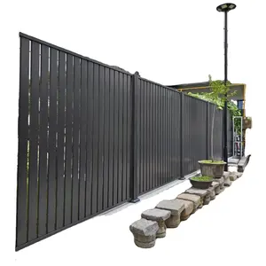 Balcony Privacy Fence Garden Aluminum Profile Louver Frame Bar Metal Custom Made OEM Customizable Aluminium Fence Powder Coated