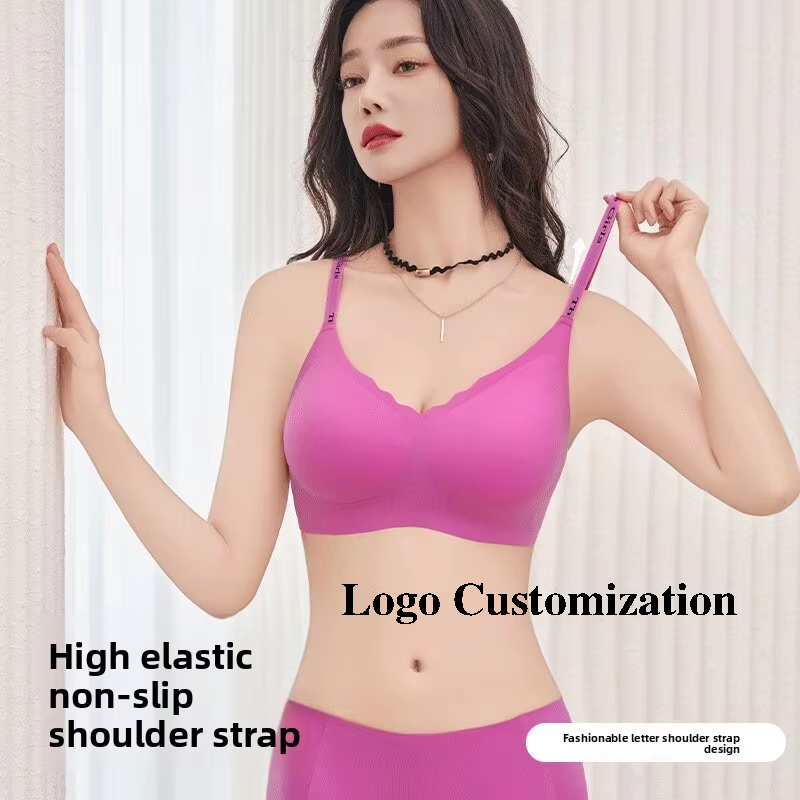 Customizable Seamless Women's Bra For Small Busts Lifting Anti-Sagging Wireless Support Gathering Side Breasts Polyester/Spandex