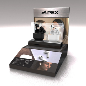 Apex hiện đại phong cách <span class=keywords><strong>Acrylic</strong></span> âm thanh tai nghe hiển thị đứng dẫn ánh sáng xương dẫn Tai nghe hiển thị đứng <span class=keywords><strong>Acrylic</strong></span> Countertop - Product Image 3