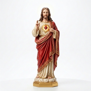 Escultura <span class=keywords><strong>de</strong></span> Resina Artesanal BZY, Sagrado <span class=keywords><strong>Corazón</strong></span> <span class=keywords><strong>de</strong></span> Jesús, Tamaño Personalizable, Adorno Religioso para el Hogar, <span class=keywords><strong>Iglesia</strong></span>, Escena <span class=keywords><strong>de</strong></span> Pascua o Exterior - Product Image 1