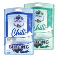Sachet en Mylar imprimé sur mesure de qualité alimentaire avec trou de suspension, fermeture à 3 côtés, pour biltong et viande séchée
