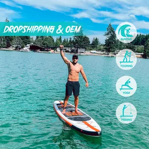Australië Gratis Verzending Dropshipping Fabriek Levering Longboard Surfplank Opblaasbare Sup Paddleboard Accessoires Isup Board