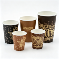 Gobelets à café jetables en papier kraft biodégradable à paroi simple avec couvercles 12oz Guangdong