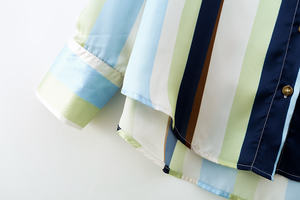 PB&ZA Nuova Collezione Primavera/Estate <span class=keywords><strong>Camicia</strong></span> Casual da Donna a Maniche Lunghe con Colletto e Bottoni a Righe Effetto <span class=keywords><strong>Seta</strong></span> - Product Image 5