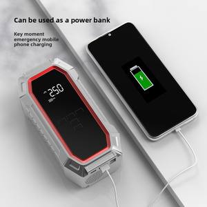 Многофункциональное автомобильное пусковое устройство с накачкой для шин 150psi, автомобильное зарядное устройство, портативное Автомобильное Стартер, воздушный компрессор высокой емкости - Product Image 6