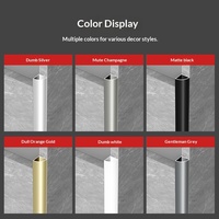 Profilé décoratif en alliage d'aluminium pour carrelage, à angle droit et bord incurvé, pour rebords de fenêtre, sols et coins intérieurs, encastré, style américain