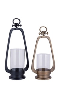 Buy Metal Lantern <b>Candle</b> Holder with Glass <b>Hurricane</b> Decorative <b>Candle</b> Stand for Table Centerpiece Home Decor - Product Image 5