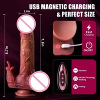 Réaliste Silicone Télécommande Sans Fil Grand Godemiché Jouet Sexuel Poussant Vibrateur Lèche-Langue Vibrateur Godemiché Jouets Sexuels pour Femme