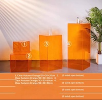 Présentoir de Vitrine de Magasin de Vêtements Moderne Personnalisé en Acrylique Écologique à Couleurs Dégradées, Autoportant, OEM