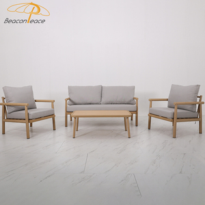 Mobilier <span class=keywords><strong>de</strong></span> jardin moderne Nordic Resort Hotel Ensemble <span class=keywords><strong>de</strong></span> canapés d'extérieur en aluminium avec peinture sur bois et 5 places - Product Image 5