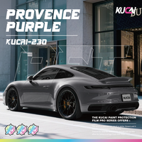 Produsen Cina 1.52x17M Bahan PVC Dekorasi Vinyl PET Provence Ungu Kertas Pembungkus Mobil Film Pelindung Mobil