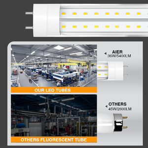 หลอดไฟ LED T8 ขนาด 4 ฟุต 24 วัตต์ AIER ETL DLC รองรับ OEM ODM สำหรับไฟส่องสว่างภายในอาคาร 120-130LM/W  วัสดุอะลูมิเนียมและพลาสติก  3000-6500K รับประกัน 3 ปี - Product Image 3