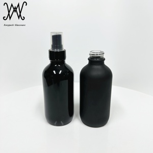 زجاجة بخاخ زجاج أسود لامع 4 أونصة مع بخاخ رذاذ خفيف 22-حماية من الأشعة فوق البنفسجية لتشطيب الرقبة - Product Image 2