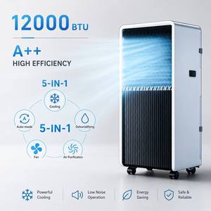 12000BTU Portable <b>Air</b> <b>Conditioner</b> Cooling Heating R290 Mobile AC with Remote Control for Home Office - Product Image 1