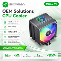 Ventilateur de refroidissement pour PC SNOWMAN, 6 caloducs, refroidisseur d'air pour processeur, dissipateur thermique pour processeur de bureau, compatible avec LGA 1700 1200 1366 115x AM5 AM4