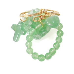 พวงกุญแจหยกอะเวนทูรีนสีเขียวแบบพกพาของขวัญส่งเสริมธุรกิจ - Product Image 3