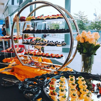 Matériel de banquet pour hôtel XINGPA, présentoirs décoratifs pour mariage, supports de présentation de nourriture pour buffet avec assiettes en verre