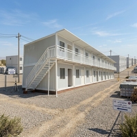 Conteneur d'hébergement d'urgence, maison préfabriquée en structure acier, cabine modulaire pour les secours en cas de catastrophe, camp de réfugiés