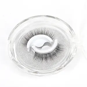 New Style Self-adhesive False Eyelash Self-adhesive False Silk Lashes Eyelash Round Acrylic Package Self Adhesive Eye Lashes