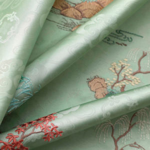 Жаккардовая ткань с вышивкой, покрытая ПВХ, средней плотности, полиэстер, мягкая, блестящая, с металлическим эффектом, однотонная и в клетку, для платьев и обуви - Product Image 3