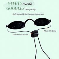 Lunettes de sécurité semi-transparentes Arthaxi, lot de 2 avec 2 étuis de rangement séparés pour la protection des yeux lors du bronzage