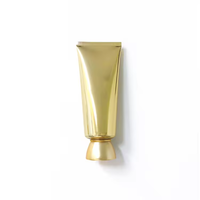 Tube cosmétique en plastique de 100 ml PBL brillant doré de 100 g, tube à presser pour lotion corporelle, crème pour les mains
