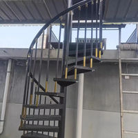 Escaliers en colimaçon modernes Vente personnalisée Echelle en fer métallique Escalier en colimaçon Escalier en colimaçon en acier inoxydable pour intérieur extérieur