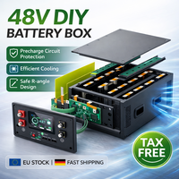 Kit de Caja DIY LiFePO4 de 48V 51.2V 280Ah 314Ah 16S 200A BMS con Pantalla LCD de 4.3 Pulgadas, Batería de Almacenamiento de Energía de 15kWh