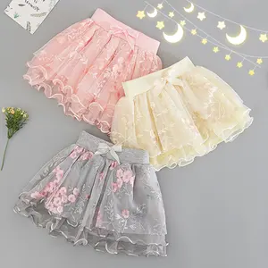 2020 थोक बच्चों ग्रीष्मकालीन Tulle स्कर्ट नई आगमन छोटी लड़कियों छोटे बच्चे Pettiskirt प्यारा बच्चा टूटू गुलाबी लघु स्कर्ट