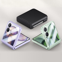 Étui de téléphone antichoc en similicuir avec anneau support et support de téléphone intégré, design sportif anti-traces de doigts pour MIX Flip 2 Hinge