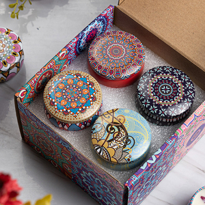 Coffret cadeau de bougie de cire de soja d'aromathérapie romantique pour le nouvel an anniversaire mariage encens parfumé fer-blanc peut bougie parfumée - Product Image 2